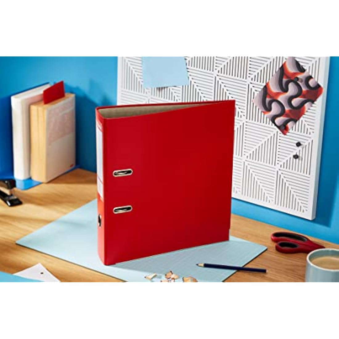 Esselte A4 Lever Arch Files, Red File Folders 624292, 3 Count (Pack of 1)