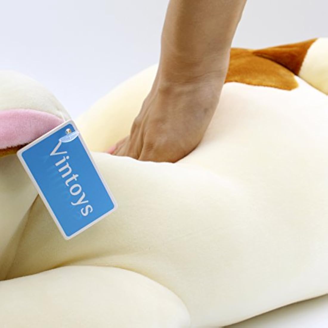Vintoys Sleeping Cat Hugging Pillow Stuffed Animals Plush Soft Toy Brown 23.5"