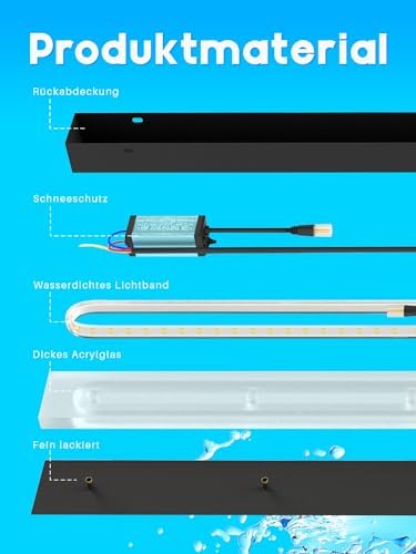 LED Villa Porch Wall Light-150CM, Warm Light Bar, IP65 Waterproof Outdoor Aluminum Wall Lamp