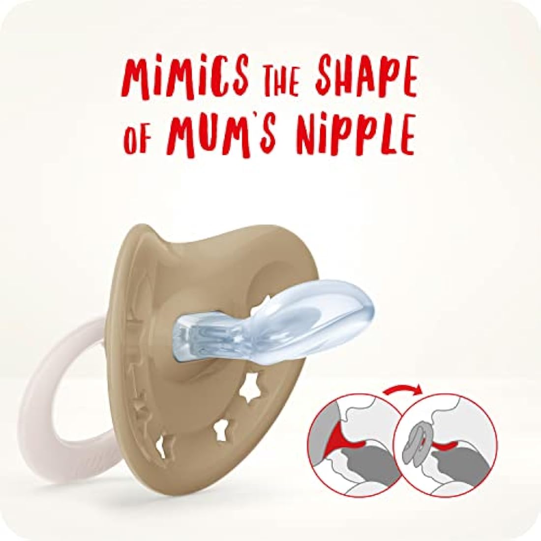 NUK Signature Day & Night Baby Dummy | 6-18 months | Soothes 95% of Babies | Heart-Shaped BPA-Free Silicone Soothers | Glow-in-the-Dark | Hearts | 4 Count