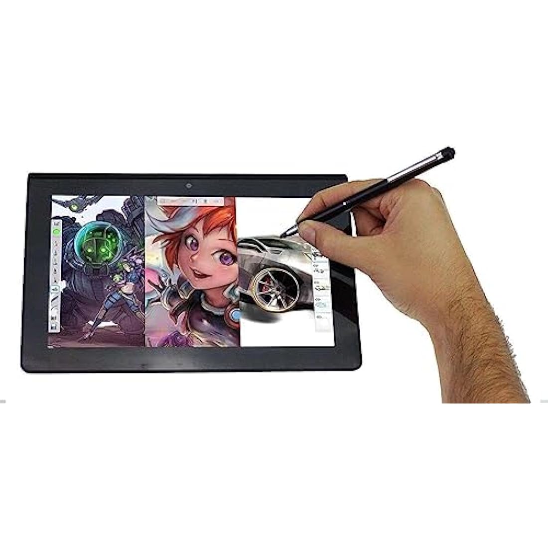 Broonel Black Fine Point Digital Active Stylus Pen - Compatible With ASUS C433 Full HD 14 Inch Touchscreen ChromeBook Flip