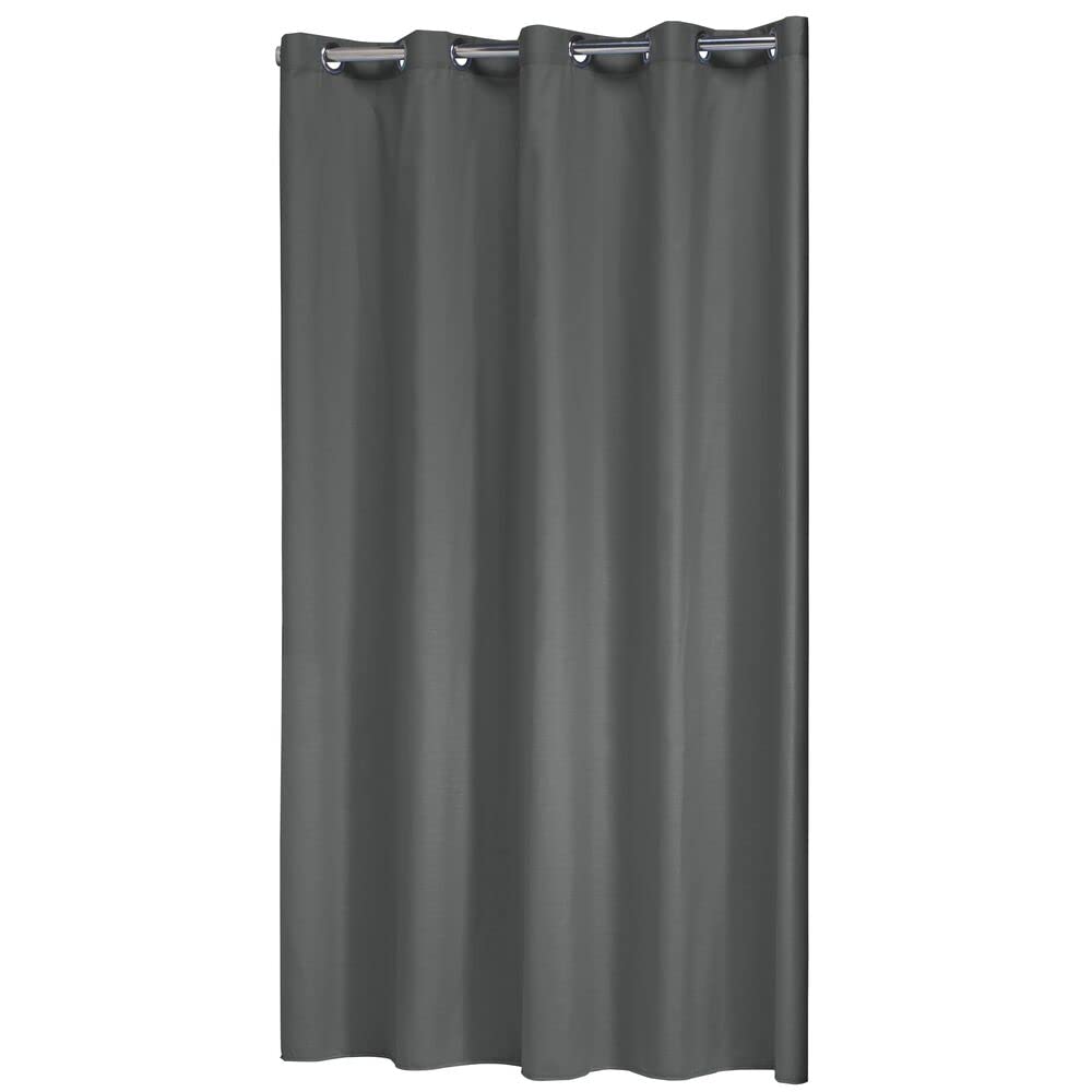 Sealskin Coloris Shower Curtain, Polyester, Cotton, Grey, 180 x 200 cm