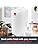 Sensio Home 5 Litre Waterproof Motion Sensor Trash Can Dust Bin with Auto Lid, Automatic Garbage Bin for Bedroom Kitchen Bathroom Living Room Office, White with Grey coloured Trim