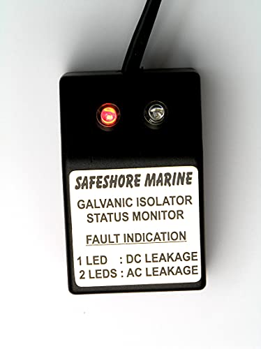 Safeshore Marine galvanic isolator 70 amps with remote status monitor. Over 30,000 sold. UK's isolators