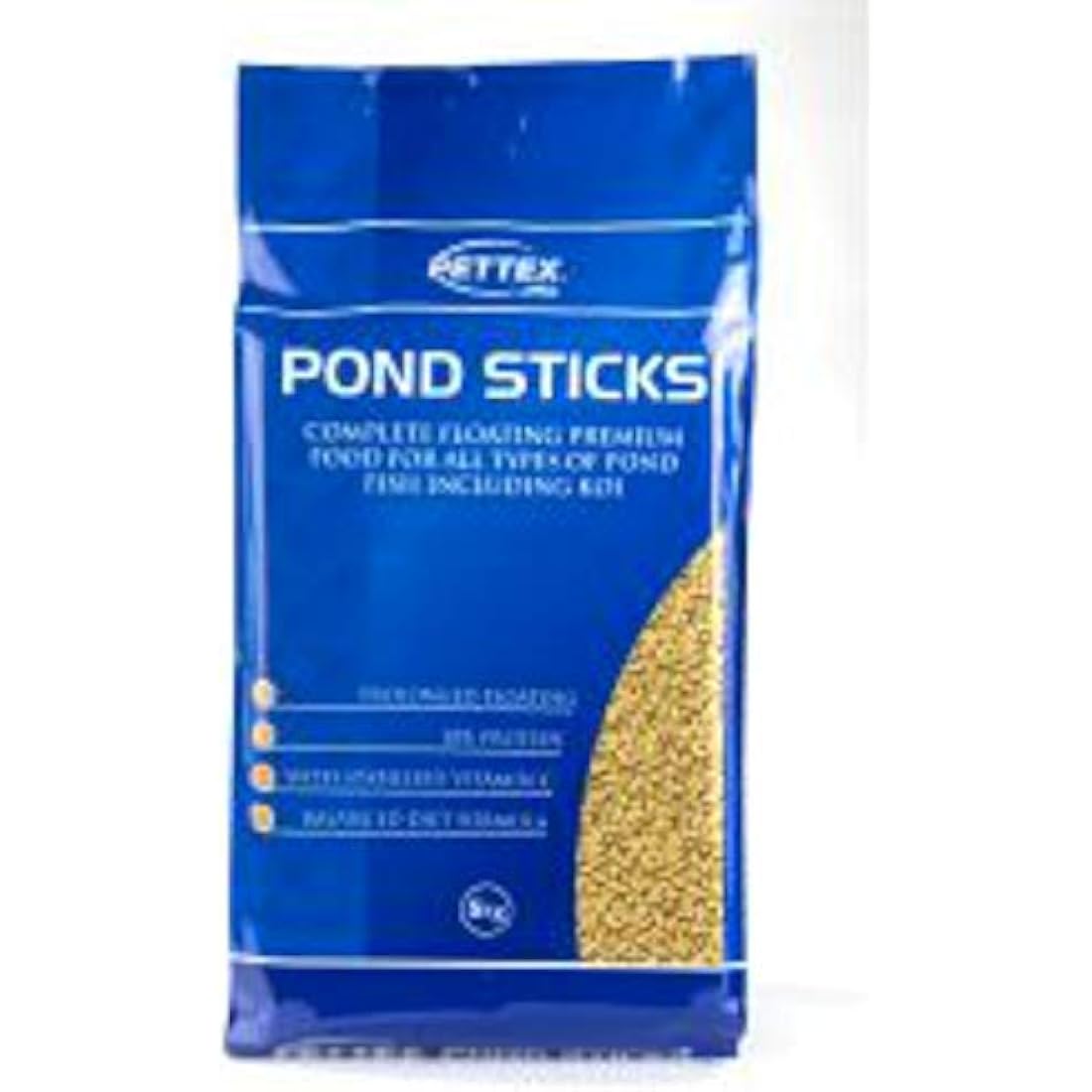 Pettex Premium Complete Natural Pond Sticks Fish Food, 5 kg, transparent