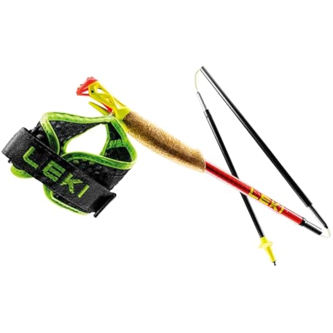 Leki Ultratrail FX.One Superlite, Bright Red/Neon Yellow/Natural Carbon