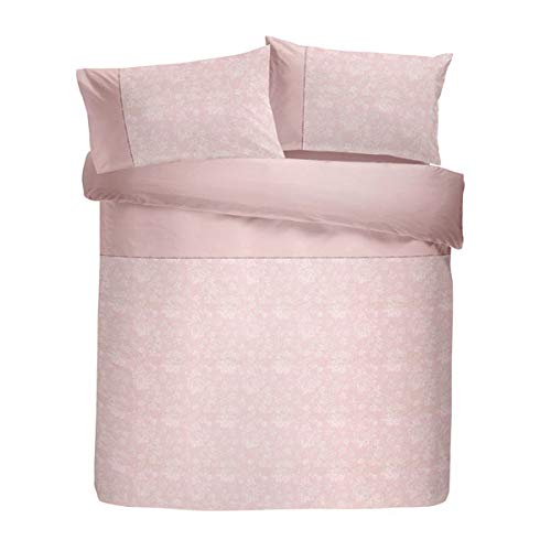 Serene Blossom-Jacquard Duvet Cover Set, Blush Pink, Super-King