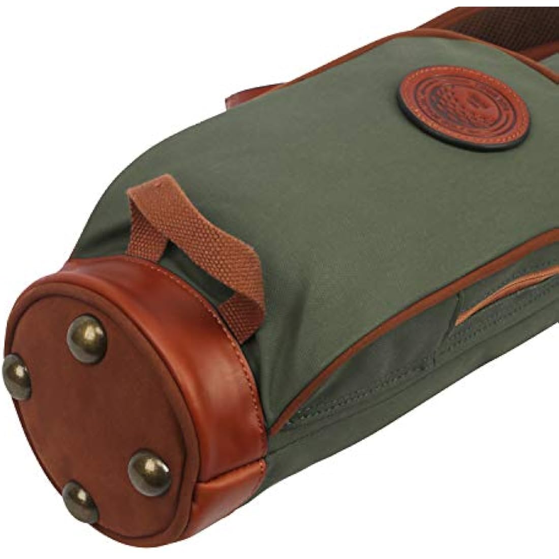 TOURBON Waterproof Canvas Course Training Practice Golf Club Carry Bag Travel Case With Soft Padded Shoulder Strap (Golf Bag TB904CA-Green)