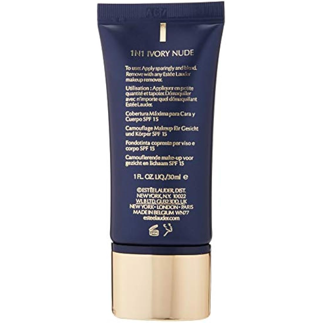 Estee Lauder Double Wear Maximum Cover Camouflage Foundation for Face and Body SPF 15 1N1 Ivory Nude 30 ml