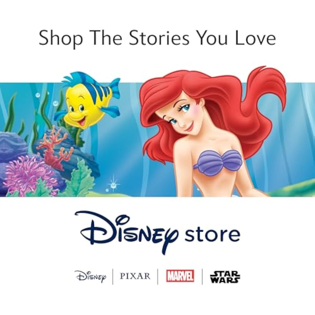 Disney Store Official Bath Toy Set for Kids, The Little Mermaid, 5 Pc., Playset Includes Bucket with Straining Lid and Five Figures, Suitable for Ages 6 Months+