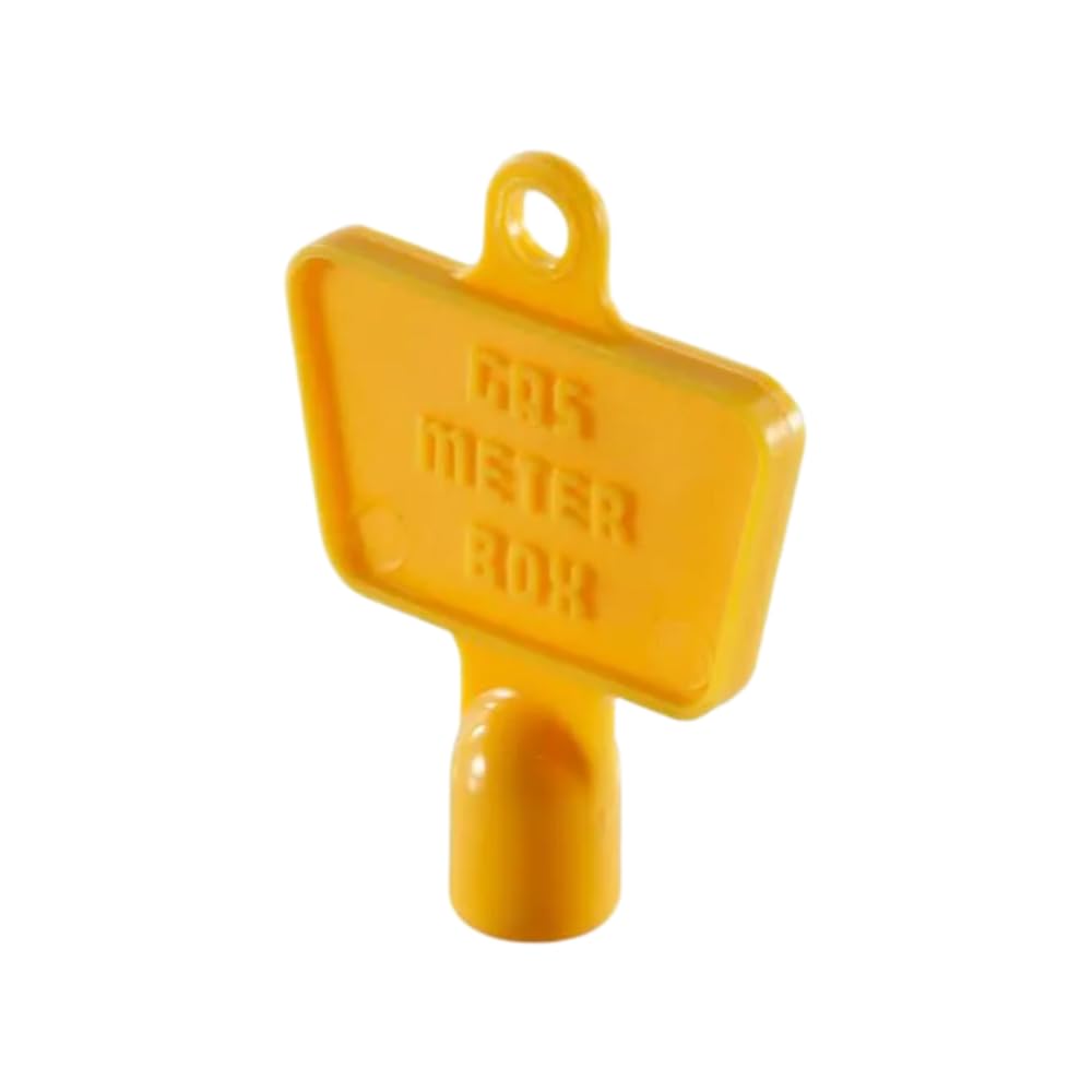 JD Brands Yellow Gas Meter Keys – Pack of 1 Durable Plastic Key for Standard UK Triangle Gas Meter Box Locks – Easy Access for Homeowners, Landlords