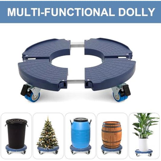 W B D WEIBIDA Plant Caddy with Wheels Heavy Duty 440lbs Capacity, Adjustable 15-21 Inch Rolling Plant Stand Indoor Outdoor, Large Plant Cart Dolly with Casters for Flower Pot Garden Pot Mover Black