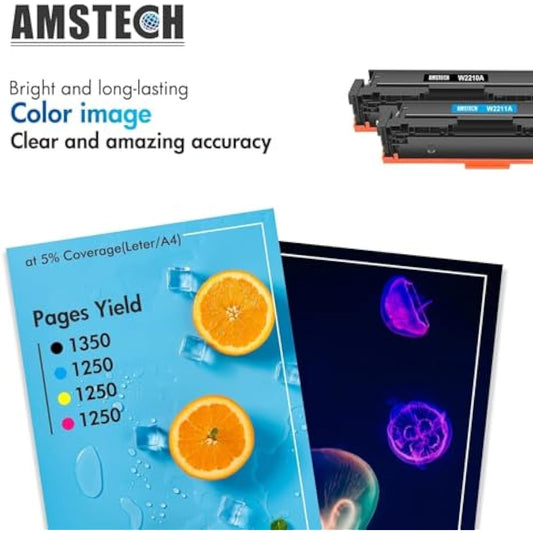 207A 207X M283fdw Toner Cartridge With Chip Multipack for HP Color LaserJet Pro MFP M283fdw M255dw M283fdn M282nw M255nw W2210A W2211A W2212A W2213A Ink - Black Cyan Yellow Magenta