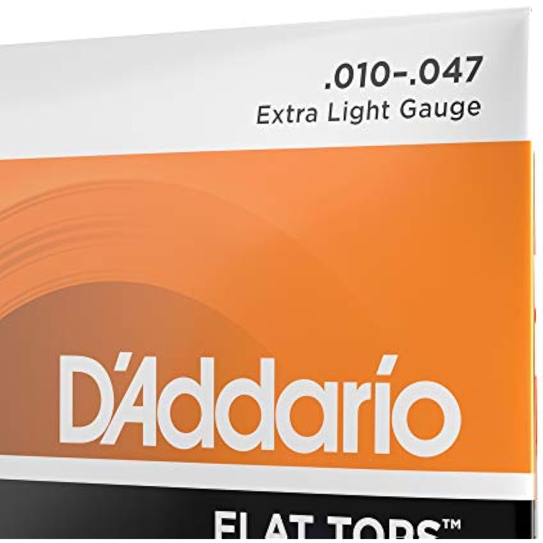 D'Addario Guitar Strings - Acoustic Guitar Strings - Flat Tops Phosphor Bronze - For 6 String Guitar - Warm, Semi-Bright Tone - EFT15 - Extra Light, 10-47
