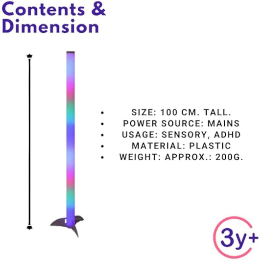 LED Colour Changing Rocket Light Tube Luminous Flux with Remote 100cm Dimmable Colour Changing LED Floor Lamps for Living Room by Playlearn