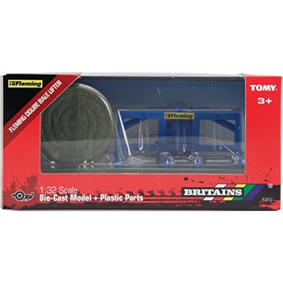 Britains 1:32 Fleming Bale Lifter, Tractor Toy Accessories, Compatible with 1:32 Scale Tractors, Farm Animals and Toys, Suitable for Collectors and Children from 3 Years