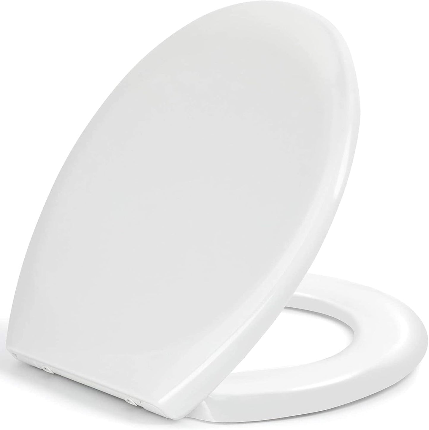 Toilet Seat, Soft Close Toilet Seats White with Quick Release for Easy Clean, Top Fixing, Stay Tight Toilet Lid Oval Shape, Heavy Duty