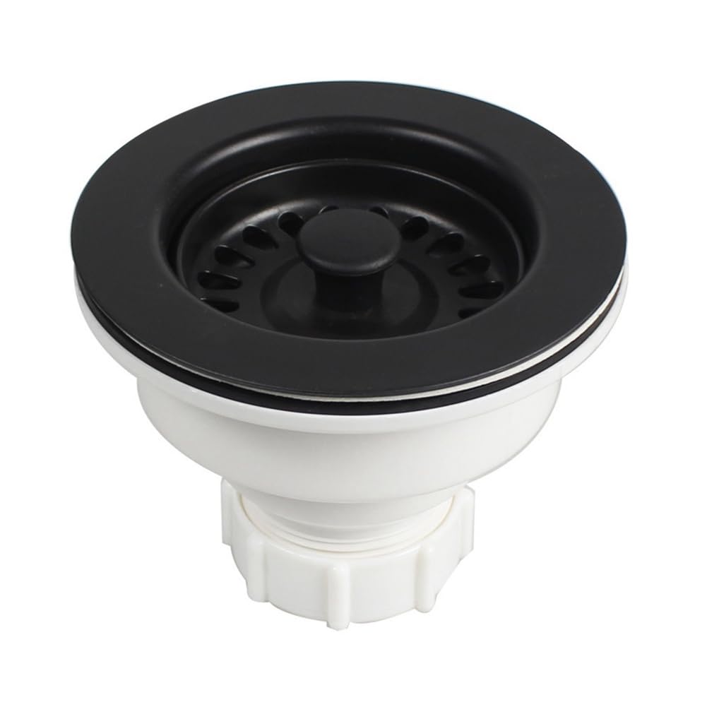 Sknrlko Kitchen Sink Drain Assembly Kitchen Sink Drain Plastic Kitchen Sink Drain with Strainer Basket Drain Stopper Diameter 114mm for Kitchen Quartz