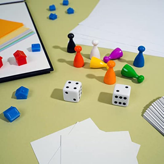 APOSTROPHE Games Create Your Own Opoly Board Game – Blank Game Board with Accessories, Blank Cards, Property Cards – 2+ Players, Ages 10+