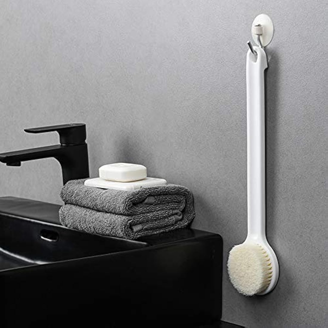 Ithyes Dry Brushing Body Brush Shower Bath Brush Long Handle Gentle Back Skin Scrubber Exfoliate Massage Improve Blood Circulation Cellulite Treatment