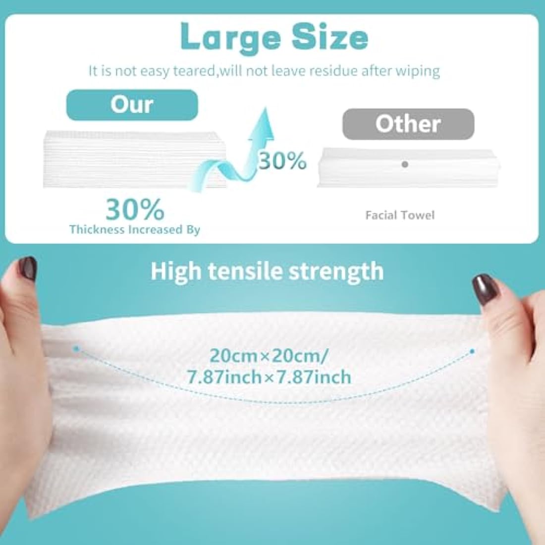 Disposable Face Towel 600 Count, Soft Cotton Clean Towels, Biodegradable Disposable Towels, Skin Care, Makeup Remover, Wipes and Facial Cleansing