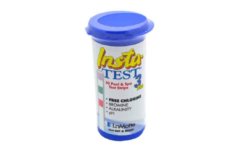 LaMotte 3-Way Insta Test Strips Plus for Swimming Pool Chlorine or Bromine, pH and Total Alkalinity 5 x 50