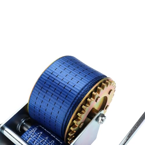 BOOMSTART Manual Hand Winch Cable Webbing Strap for Boat Trailer Caravan Marine (450 KG 1000LBS 8M)