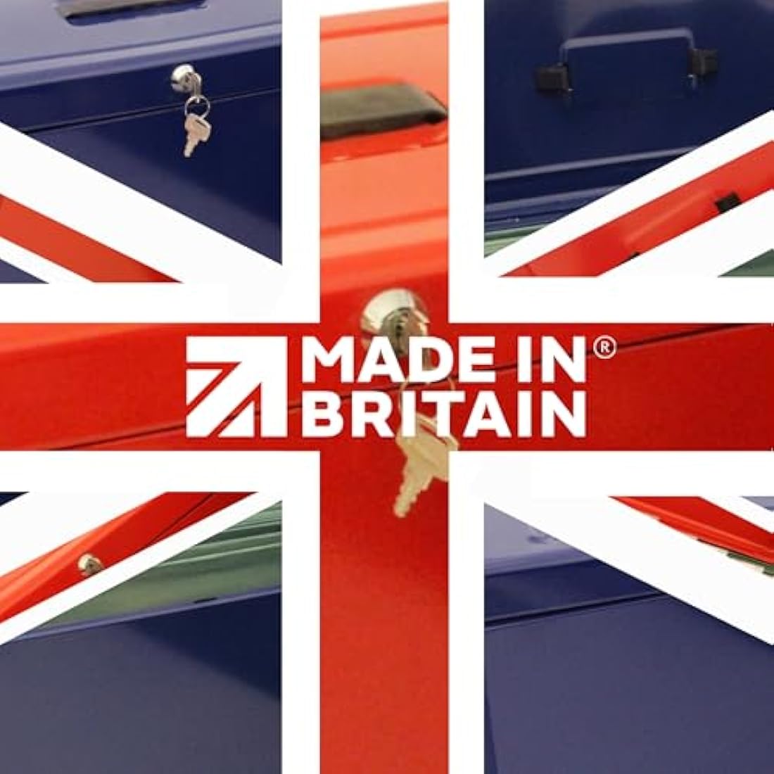 Cathedral Products A4 Steel File Box with Starter Pack of 5 Suspension Files - Red