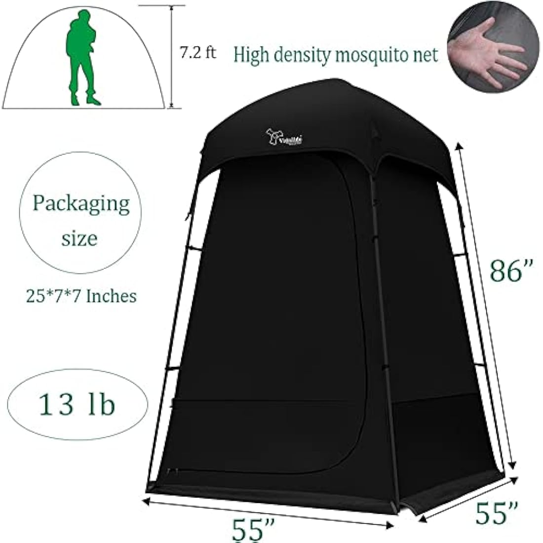 Outdoor Shower Tent Changing Room Privacy Portable Camping Shelters