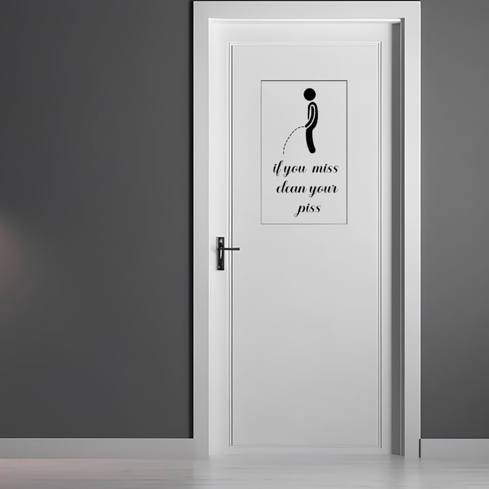 ShaMyiuCnz 4 Pcs Funny Cheerful Bathroom Stickers Toilet Sticker Toilet Seat Sticker Bathroom Stickers Art for Toilet Seat Toilet Lid Bathroom