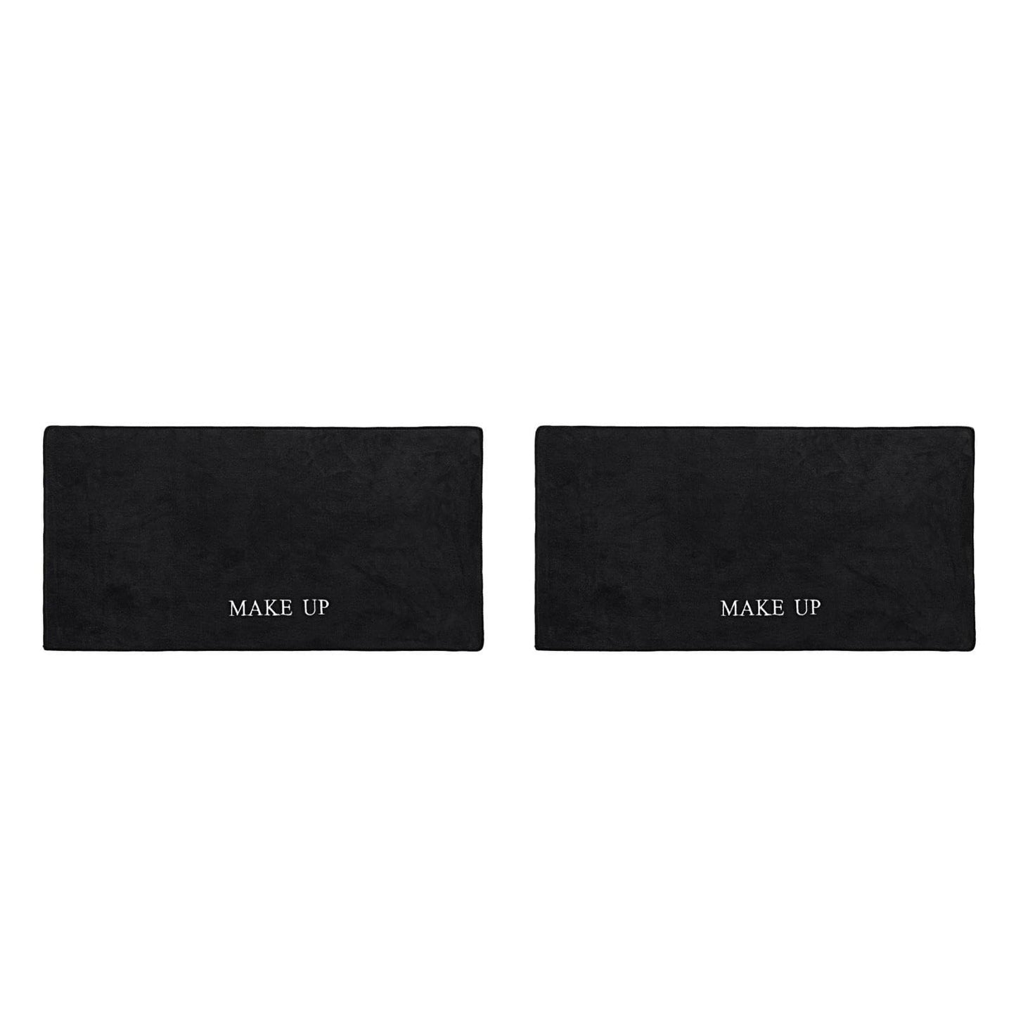 Amosfun 2pcs Black Makeup Mat for Vanity Top, Large Size Vanity Velvet Cover, Washable Cloth for Makeup Table Protection, 40x80cm