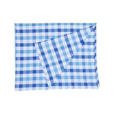 Thread and Loom Blue Check Tablecloth