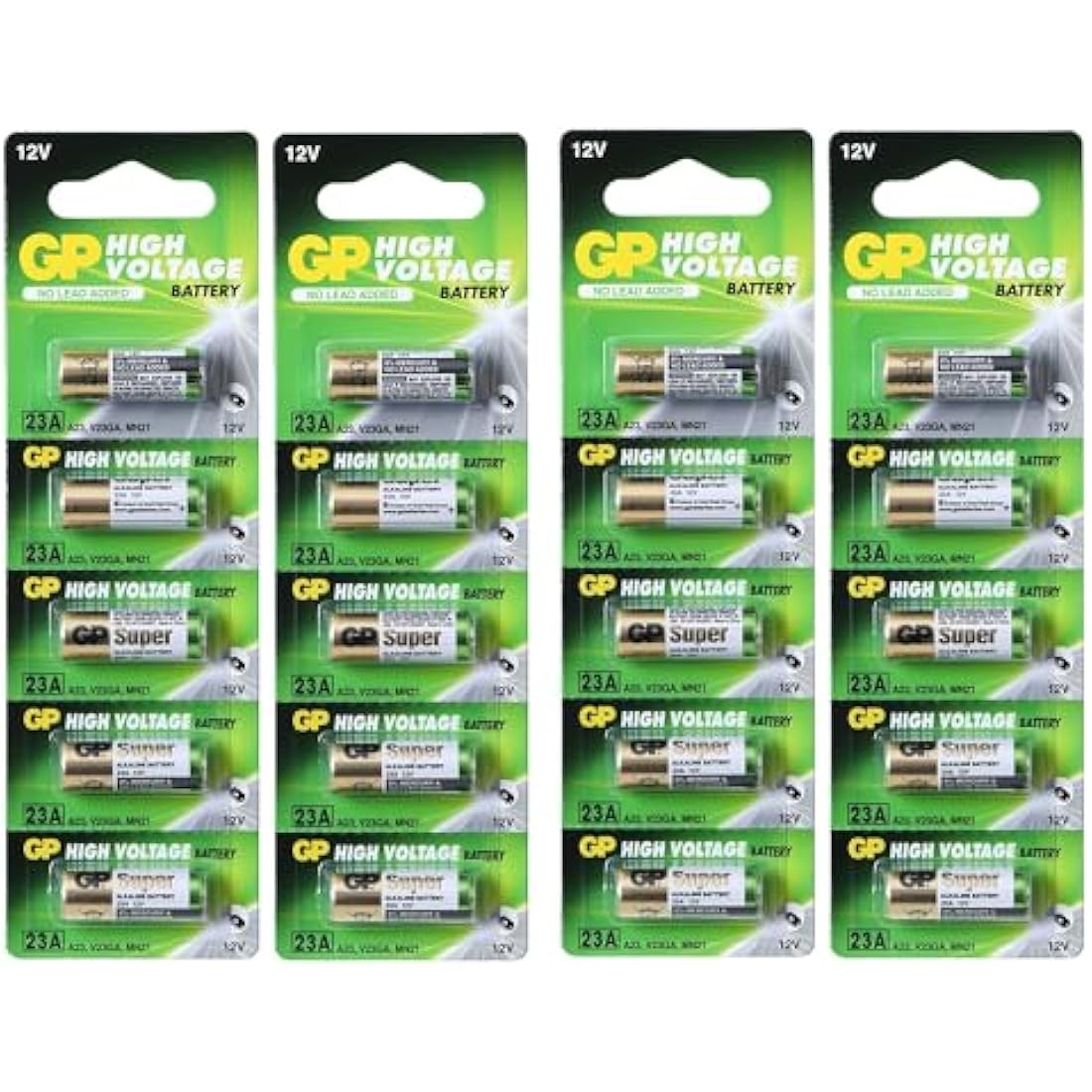 A23 12V Alkaline 23-A replacement battery 23AE GP - 20 Pack