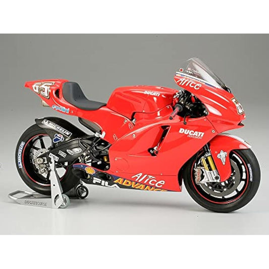 TAMIYA 300014101 Ducati Vehicle 300014101-1:12 Desmosedici No. 65 MotoGP'03, Faithful Replica, Plastic Kit, Crafts, Model Kit, Assembly, Unpainted, Multi-Coloured