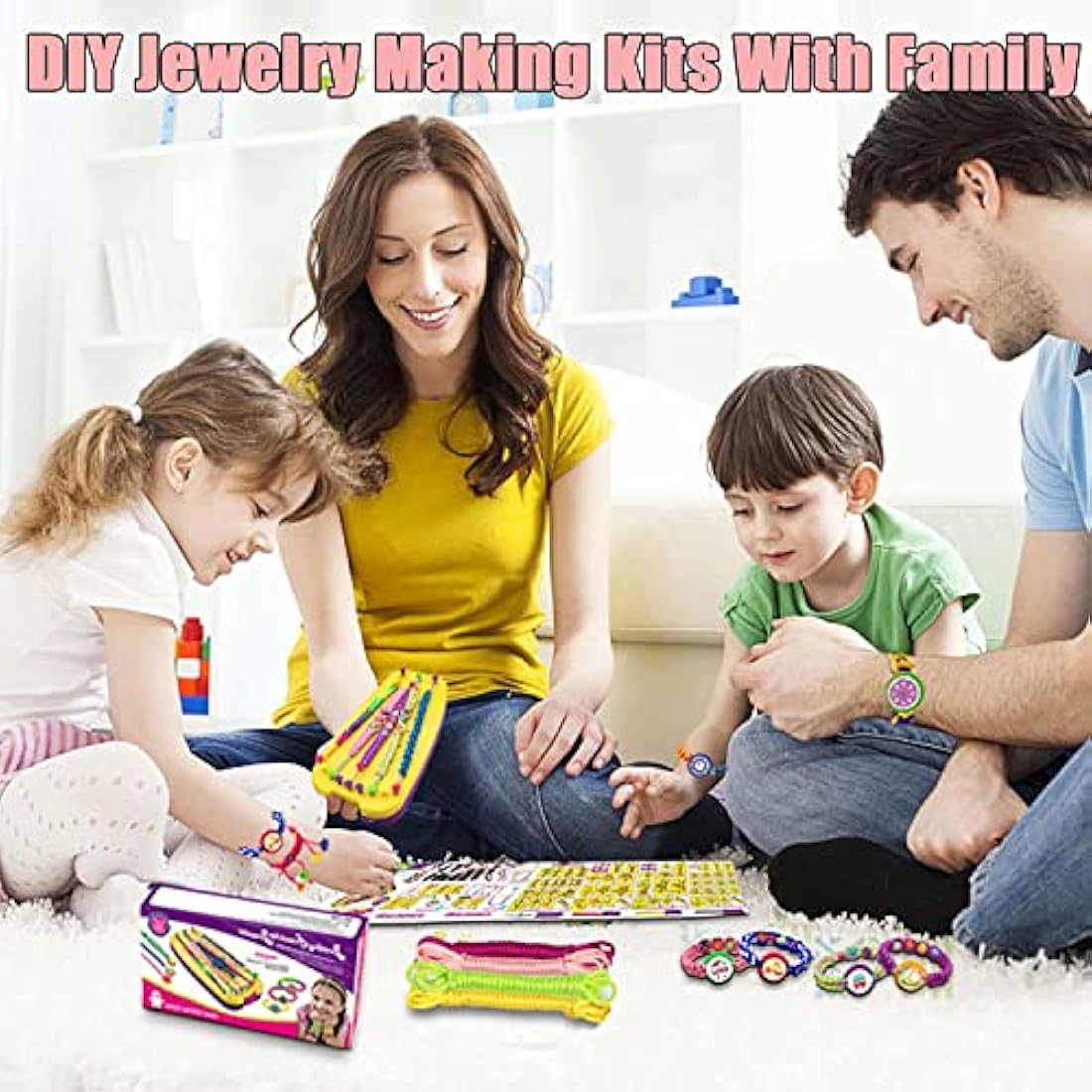 KEEHOM Friendship Bracelet Making Kit, DIY Bracelet Craft Kid Girls Jewellery Making Kits Birthday Gifts for Ages 6-13yr, Art and Crafts Toys for Girls