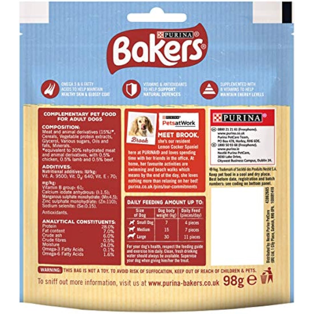Bakers Allsorts Chicken, Beef and Lamb Dog Treats 98g (Pack of 6)