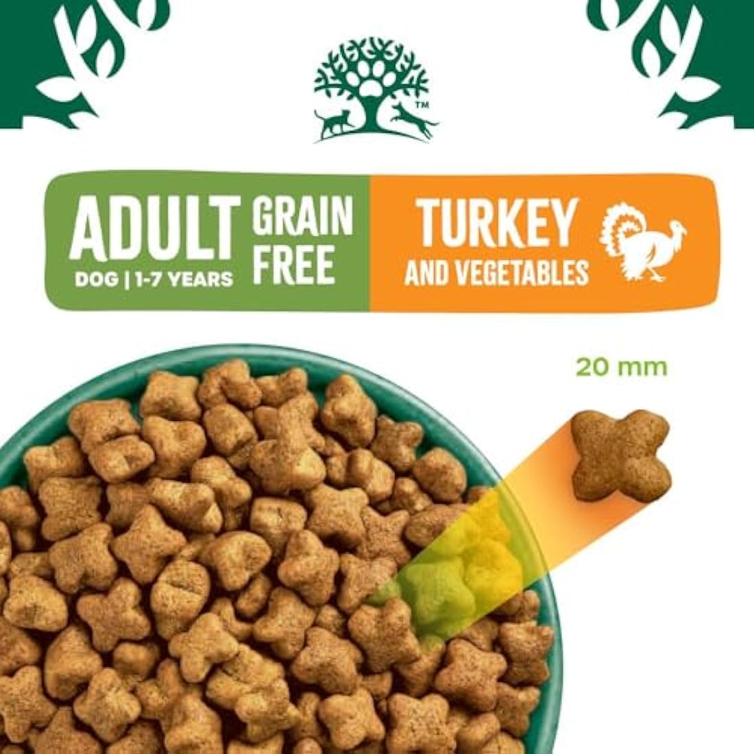 JAMES WELLBELOVED Hypoallergenic Grain Free Adult Dry Dog Food - 1.5 kg - Turkey & Vegetables - Bulk Dry Dog Food Pack