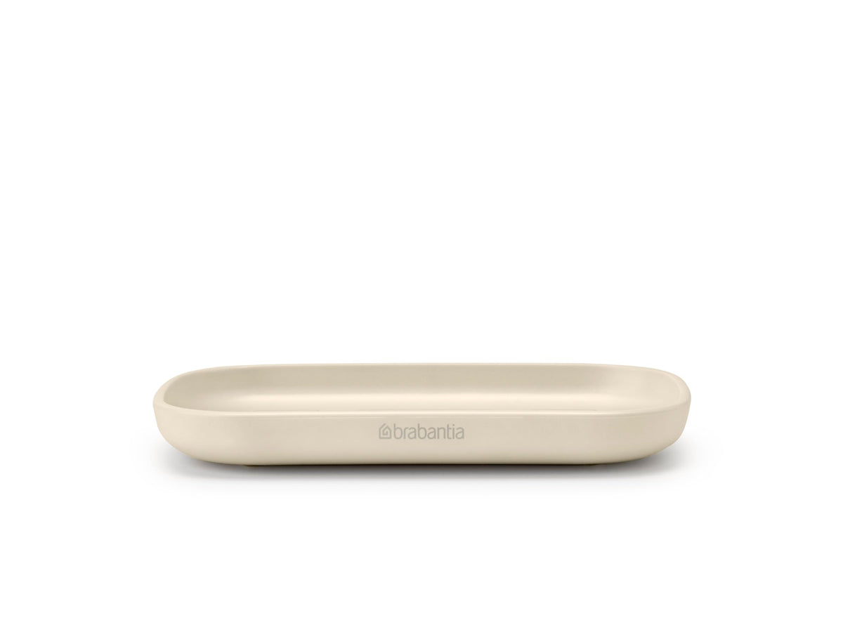 Brabantia - ReNew Soap Dish - Soap Holder with Soft Non-Slip Base - Ribs Keep the Soap High & Dry - Non-Scratching - Corrosion Resistant - Bathroom