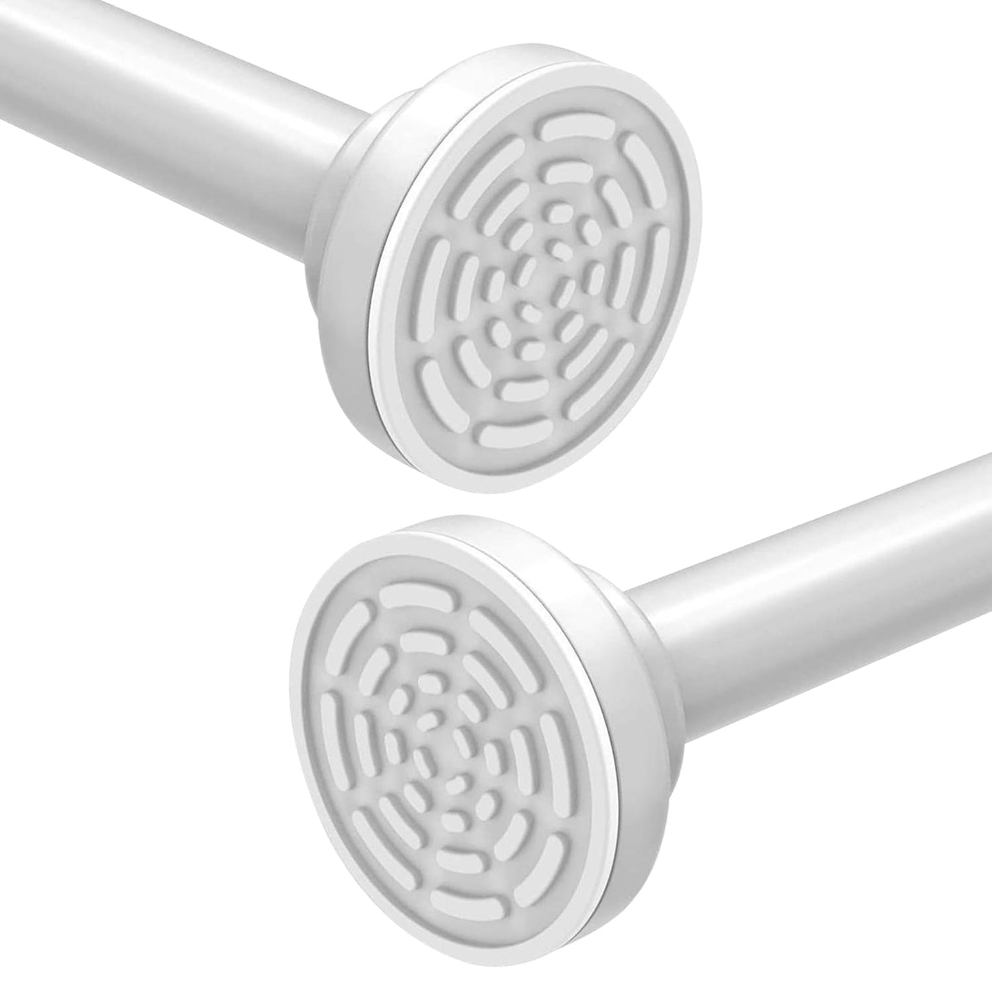 Extendable Shower Curtain Pole 120-215CM(47"-84") Stainless Steel No Drill Curtain Pole, Door Shower Curtain Rail Tension Rod,Non-Slip,Never