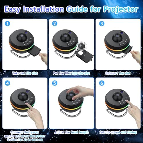ALLOMN 13 in 1 Galaxy Projector for Bedroom, Planetarium Star Projector with 13 Film Discs & 6 RGB Light Effects, Starry Sky Projectors Planetarium Night Light with Timer for Adults Kids Birthday
