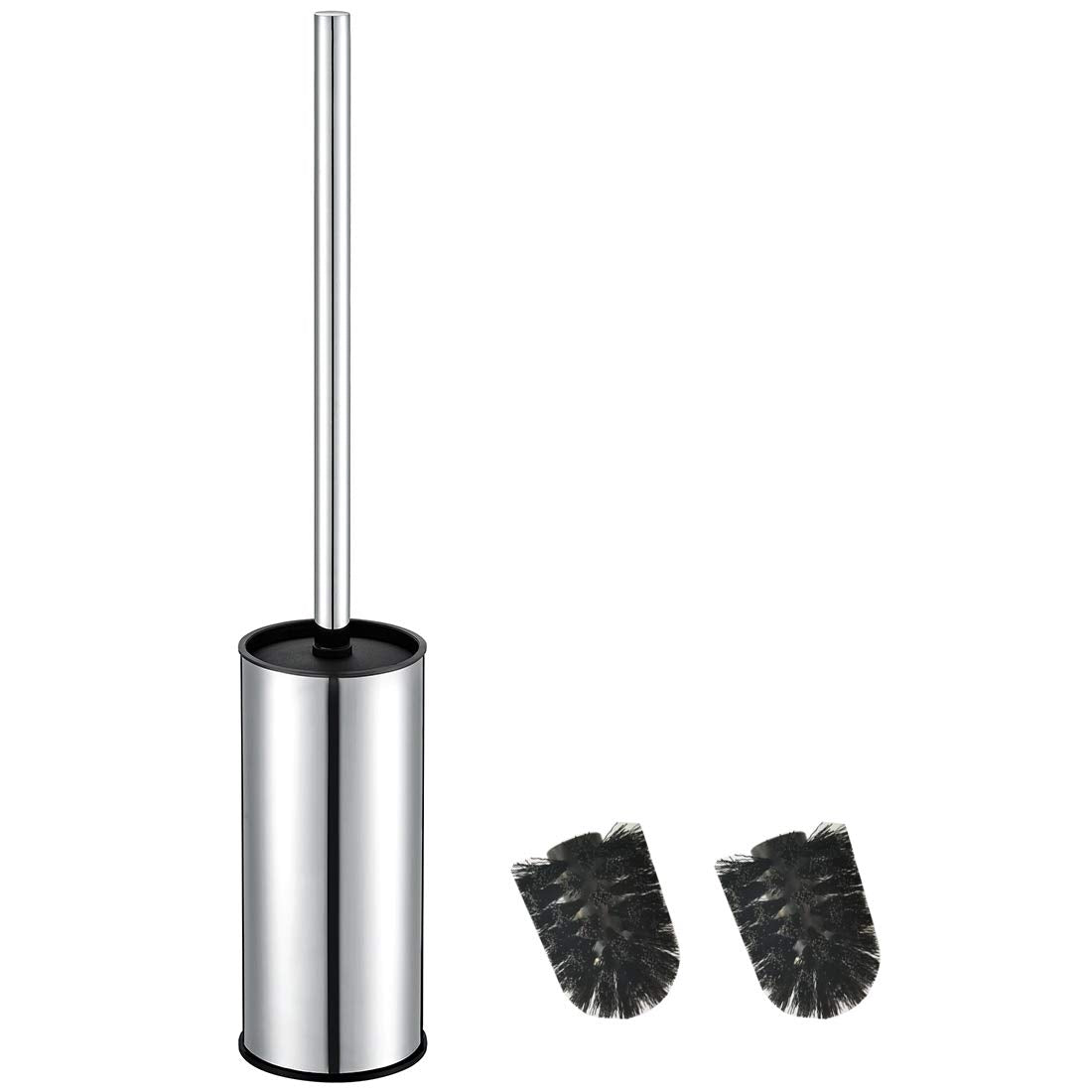 BGL Toilet Brush Holder Chrome, Stainless Steel Chrome Round Freestanding Toilet Bowl Brush and Holder for Bathroom (chrome)