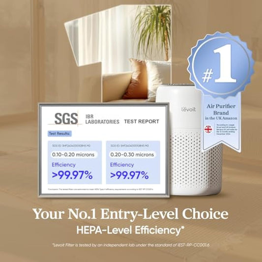 LEVOIT Air Purifier for Bedroom Home, Quiet HEPA Filter Cleaner with Fragrance Sponge & 3 Speed for Better Sleep, Air Frenshener, Allergies, Dust, Pet Dander, Odour, Smoke, Office, Desktop, Core Mini