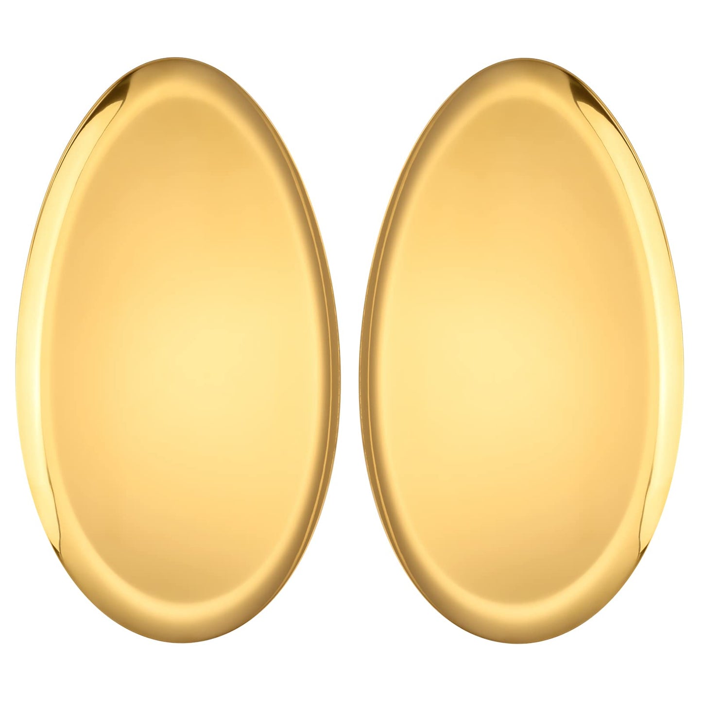 2 Pcs Olive Shaped Large Gold Stainless Steel Tray - Versatile Organiser for Jewellery, Makeup, Candle & Display - Ideal for Dressing Table, Coffee