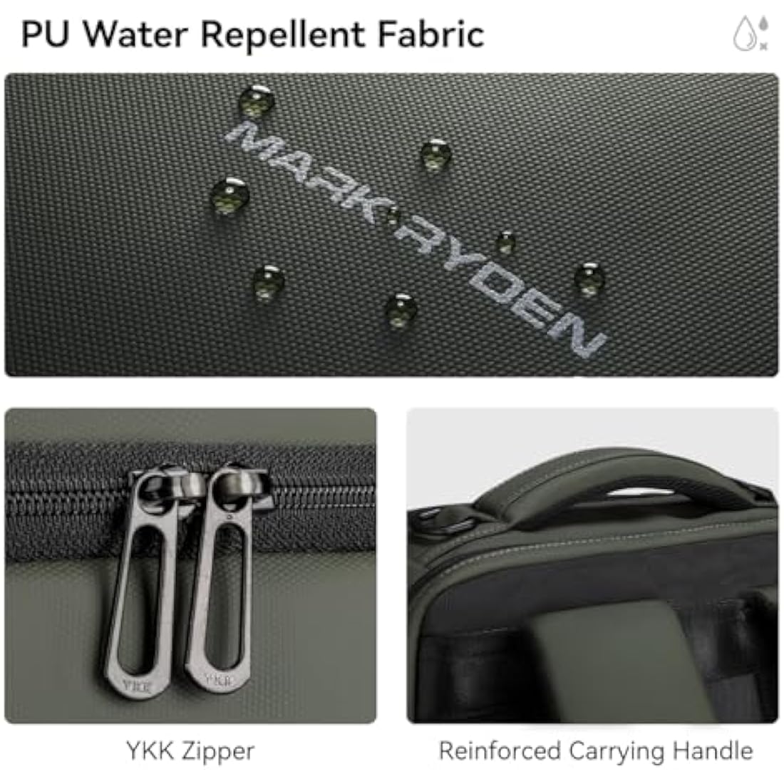 MARK RYDEN mens backpack Large Capacity waterproof laptop backpack business men with USB Charging Port for Official Travel Hiking Pack Fits Under 17.3 Inch Laptop