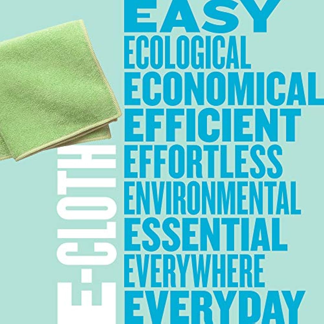 E-Cloth General Purpose Microfibre Cloth, Multipurpose Cleaning Cloth for Household Surfaces, Washable and Reusable, 100 Wash Promise, Green, 10 Pack