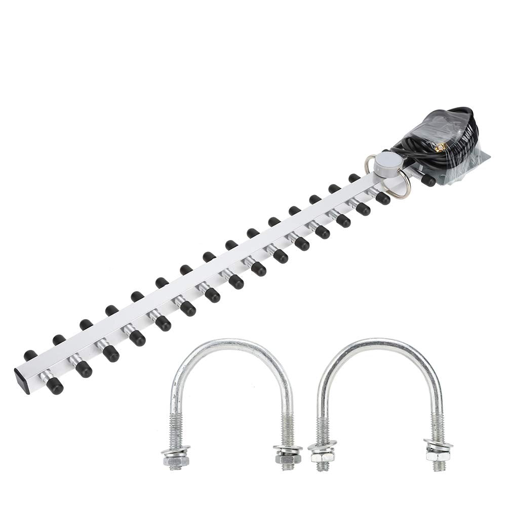 ciciglow Yagi Antenna, 2.4G 25dBi High Gain Wireless Router Network Card 16 Unit Directional Network Card Linear vertical Type 1.5m Long Antenna