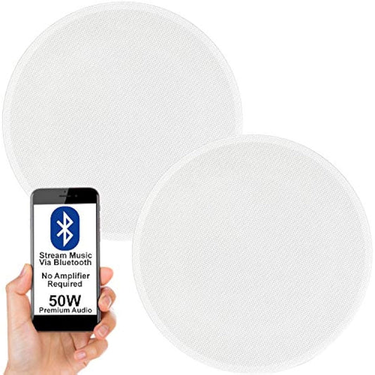Active Bluetooth Ceiling Speaker Kit 50W Wireless HiFi Audio Streaming System