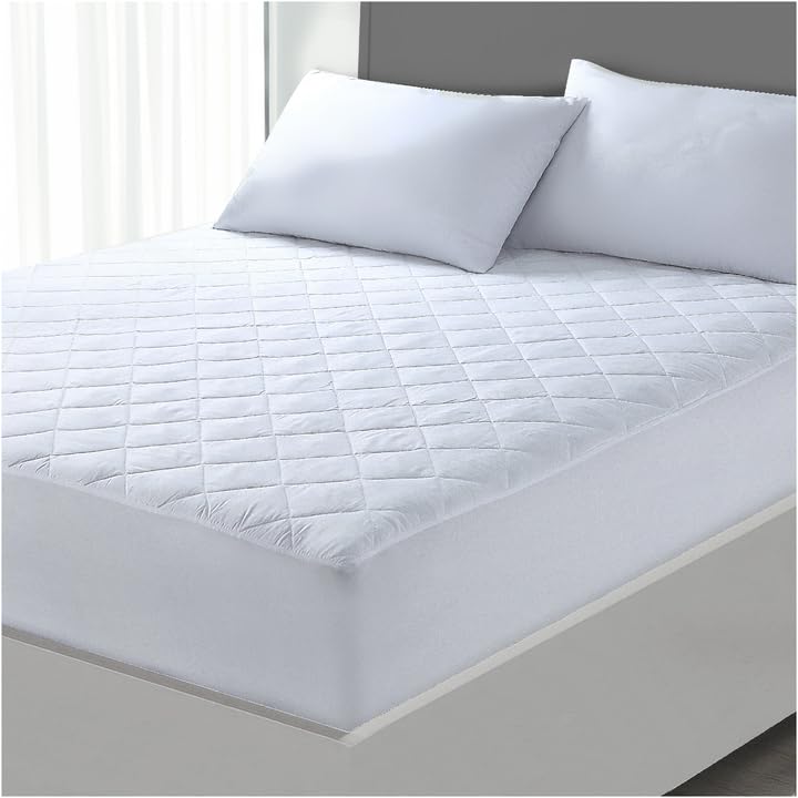 Mattress Protector 160 x 200 cm Quilted – Pocket up to 40 cm with Elastic All Around – Mattress Protector 160 x 200 cm – Oeko-tex and Breathable