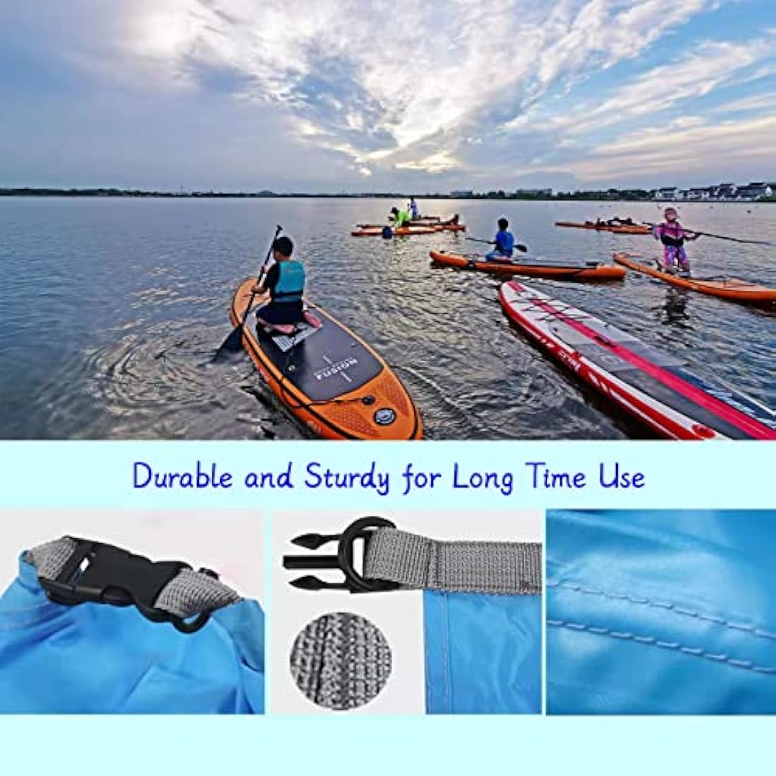 CMC-PROGEAR 10L/20L/40L/70LWaterproof Dry Bag, Lightweight Canoe Bags Storage Bags,Dry Sacks Waterproof Bags for Kayaking Rafting Boating Hiking Camping Travel Fishing Swimming(70L, Navy Green)
