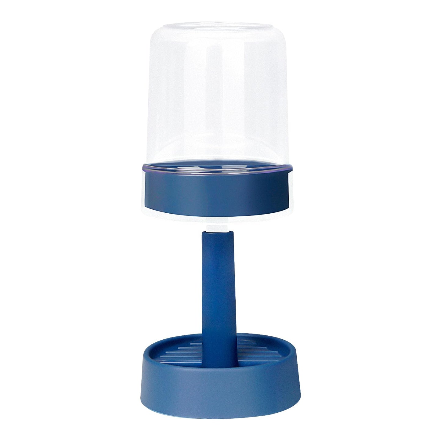 DODAMOUR Adjustable Toothbrush Holder with Protective Cup, Hygienic Bathroom Organiser for Electric & Manual Toothbrushes, Modern Style (Blue)